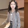 Cárdigan de niña Otoño Casual Nuevo Estilo Estilo Occidental Suéter para niños Suéter Primavera y Otoño Abrigo de punto de otoño para niñas Moda