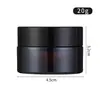 Botella Dosificadora de Crema Facial, Crema para Ojos Portátil de Viaje, Mascarilla Facial, Botella Vacía Dosificadora de Cosméticos, Botella de Vidrio Marrón con Boca Ancha para Crema