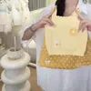 Conjunto de Dos Piezas de Moda para Niñas Estilo Coreano Verano 2026: Camisola de Punto Floral y Falda de Lunares