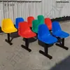 Silla de Fila de Una Pieza Asiento de Fila de Plástico Silla Exterior de Aeropuerto para Tres Personas Campo Deportivo Taburete de Empresa Impermeable Metabo