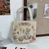 Nuevo Bolso Lindo de Conejo, Bolso Pequeño de Lona Bordado Jacquard de Doble Cara, Bolso de Mano de Moda Estilo Étnico, de Mano para Salir