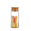 22 Boca reta com tampa e rolha de cortiça garrafa de vidro Frasco de reagente Cordyceps garrafa de vidro garrafa de mensagem para o mar atacado