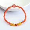 Pulsera de Ágata Roja del Sur Baoshan Guanyu, Pulsera de Ámbar y Cera de Abejas para Mujer, Estilo Antiguo, Venta al por Mayor de Fábrica y Dropshipping S3072105