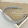 Estilo Coreano Estilo Fresco Pequeno Estilo Universitário Aro Fino Listrado Azul e Branco Aro de Esponja Xadrez Doce Aro para Prender Cabelo Pressionado Combinável Fora de Série
