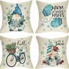 Juego de Fundas de Almohada Navideñas Nuevas Transfronterizas Amazon Hogar Sofá Funda de Cojín Decorativa Admite Personalización