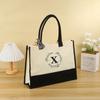 Bolso Nuevo Simple con Letras, de Aspecto Elegante, Bolso de Mano de Gran Capacidad, Bolso de Lino Personalizado con Letras, Personalizable con Impresión de Logo