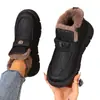 Botas de Neve Inverno Transfronteiriças Tamanho Grande Sapatos Femininos Novo Veludo Quente Sola Grossa Sapatos de Algodão Femininos Confortáveis de Uma Perna Sapatos para Mãe