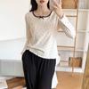 Pijama de Modal Primavera y Otoño con Almohadillas en el Pecho para Mujer, Conjunto de Ropa de Casa de Manga Larga Estilo Puro Lust de Gama Alta, Estilo Caliente para Transmisión en Vivo Dropshipping