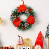 Nueva Guirnalda de Decoración Navideña Ratán Artificial Corona Navideña para Colgar en la Puerta Accesorios de Decoración para Ventanas Decoraciones Navideñas