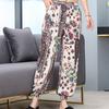 Calças Lanternas de Viscose Femininas para Primavera e Verão, Tamanho Grande Calças Harem Yoga Jogger, Caimento Solto para Férias na Praia