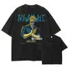 Camiseta Manga Curta Gola Redonda Y2K Roupas Masculinas Novidades