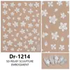 Redanco nuevo 5D explosiones en relieve flor de margarita funda calcomanías para uñas de luz calcomanías tridimensionales para uñas Dr-1217