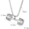 Collar de barra con pesa de halterofilia colgante estilo japonés y coreano de moda para pareja de hombres y mujeres regalo para estudiante joyería de moda