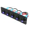 Nova combinação de interruptor basculante de 8 furos combinação de interruptor basculante de 5 pés combinação de luz dupla 12-24V aplicável