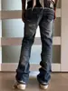 Jeans acampanados retro americanos, lavados y desgastados, estilo ins de moda callejera, nuevo modelo transfronterizo europeo y americano 2026, unisex