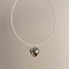 Nuevo Collar Colgante de Amor Clavícula Gargantilla Diseño Nicho Europeo y Americano Dulce Cool Collar Joyería para el Cuello Mujeres