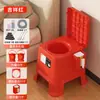 Taburete de Inodoro Estilo Europeo y Americano para Personas Mayores, Mujeres Embarazadas y Uso en el Hogar; Taburete de Inodoro Portátil, Silla de Inodoro Integrada Engrosada