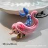Gran oferta de accesorios de resina de la serie clásica de sirenas de dibujos animados, joyería DIY, juguete decorativo, material hecho a mano.