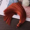 16cm de Alto Gama Flecos de Borla Puramente Hechos a Mano Accesorios para Joyería DIY Nudo Chino Cinta de Seda Artificial Círculo Borla Venta al Por Mayor