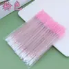 Nuevo peine para pestañas de doble punta y pincel para labios de 50 piezas transfronterizo, cepillo desechable de doble uso para pestañas y pincel para brillo de labios, herramienta de belleza