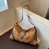Bolso de Hombro Cruzado Esmerilado con Estampado de Leopardo Retro, Bolso de Axila de Gran Capacidad Estilo Maillard, Bolso Versátil para Mujer para el Trabajo