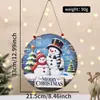 Decoração de Natal Transfronteiriça Placas de Madeira Penduradas Série Criativa de Bonecos de Neve de Natal Placas Penduradas Placas Redondas Placas de Porta de Madeira