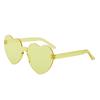 Gafas de Sol de Corazón de Melocotón de Una Pieza, Gafas de Corazón, Gafas de Sol de Una Pieza con Forma de Corazón sin Montura de Color Gelatina