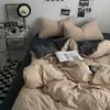 Juego de Ropa de Cama de Cuatro Piezas Grado Madre y Bebé Nueva Sábana de Algodón Puro Funda Nórdica Funda de Almohada Juego de Tres Piezas para Dormitorio de Estudiante 4