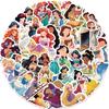 50 pegatinas transfronterizas de princesas de dibujos animados de Bookworm, para leer, para hacer tú mismo, funda para móvil, taza y cuaderno.