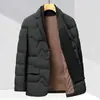 Traje de Neve Masculino 2026 Gola Cachecol Leve Quente Penugem de Pato Branco Terno Jaqueta de Penas do Papai