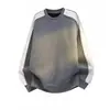 Sudadera de Manga Larga con Cuello Redondo Tie-Dye Vintage Primavera 2026 con Forro Polar, Top Casual Suelto de Moda Tendencia