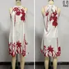 Comercio Electrónico Transfronterizo Europa y América 2026 Primavera/Verano Nuevo Vestido Halter con Lazo Estampado Artístico Retro Talla Grande Ropa para Mujer