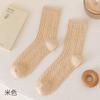Meias Femininas de Meia-Cança para Primavera, Meias da Moda Estilo Ins, Meias Longas Trançadas com Fio de Algodão, Meias Longas Simples Estilo Japonês para Estudantes