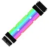 Cabo Neon para GPU PCI-E 3x8 Pinos com Luzes ARGB Flow Adaptador Cabo de Alimentação para Placa de Vídeo Cabo de Extensão para Fonte de Alimentação do Gabinete
