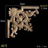 Calcomanía de Flor Tallada en Madera Maciza Estilo Europeo Francés Ángulo Flor Panel de Pared Fondo Pared Puerta de Gabinete Decoración de Muebles Cableado Piezas de Flores de Madera