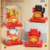 Mini Adorno Solar de Gato de la Suerte de 2 pulgadas para Apertura, Exhibidor de Mostrador, Movimiento Automático de la Mano, Adorno para Coche, Decoración de Pastel, Regalo