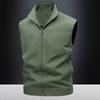 Venda Direta de Fábrica M-4XL Colete Casual para Pesca ao Ar Livre e Trabalho Masculino para Jovens e Meia-Idade Gola Alta Respirável de Secagem Rápida