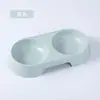 Tazón de comida doble integrado de plástico para perros pequeños, tazón para mascotas, tazón de comida para gatos, tazón de agua, tazón de comida para perros, tazón para gatos para perros y gatos pequeños