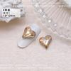 12 x 13 arte de uñas de corazón torcido de cristal joyería de diamante puntiagudo de corazón torcido hielo a través de explosiones amor Super Flash taladro de uñas al por mayor
