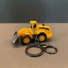 Mini cidade engenharia veículo escavadeira deslizante liga modelo chaveiro bolsa escolar pingente carro chaveiro pequeno presente