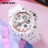 Reloj Sanda para Hombre y Mujer Doble Pantalla Deportivo Resistente al Agua para Exteriores Reloj Electrónico Impermeable para Escalada Reloj Multifuncional para Estudiantes para Hombre