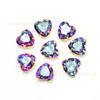 Atacado 8-12mm coração pontiagudo fundo diamante amor em forma de strass roupas sapato bolsa adesivo diamante diy manicure adesivo diamante jóias