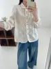 Coleção Outono 2026: Cardigan Feminino Jacquard Bordado de Algodão Multicor com Múltiplos Botões Estilo Japonês Camisa de Manga Longa Venda por Atacado