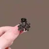 Nuevo clip de pedrería negra exquisito tamaño pequeño clip de temperamento para flequillo de frente clip para cabello suelto lado clip para el cabello de princesa