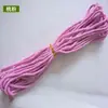 Corda de algodão colorida de 3-4 mm para acessórios de pulseira DIY, corda de algodão fiada no núcleo artesanal, corda para tapeçaria e fio de algodão para amarração