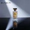 Atacado em estoque de frascos de perfume, frascos de perfume de vidro, frascos de vidro vazios, portáteis, de alta qualidade, de alta aparência, frascos retangulares transparentes