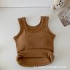 Chaleco de terciopelo alemán de diez colores para otoño e invierno, capa interior engrosada y cálida sin mangas con almohadillas en el pecho para mujer, ajuste ceñido y adelgazante, top cálido de capa base