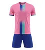Uniformes de fútbol personalizados para comercio exterior, conjuntos de manga corta de secado rápido que absorben el sudor, camisetas de competición y entrenamiento para adultos y niños con logotipo personalizado