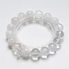 Pulsera de Cristal Blanco Natural de Alta Calidad 'Dream Walk in Snow' para Mujer, Pulsera de Moda Versátil Copo de Nieve Fantasma al por Mayor