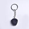 Llavero de Piedra Bruta de Cristal Natural Cadena de Bolsa de Mineral de Piedra Bruta Irregular Hebilla de Cadena Anillo Colgante Accesorios de Joyería Suministro Directo de Fábrica
